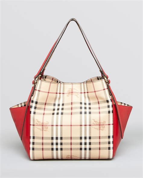 burberry tote red|used Burberry tote.